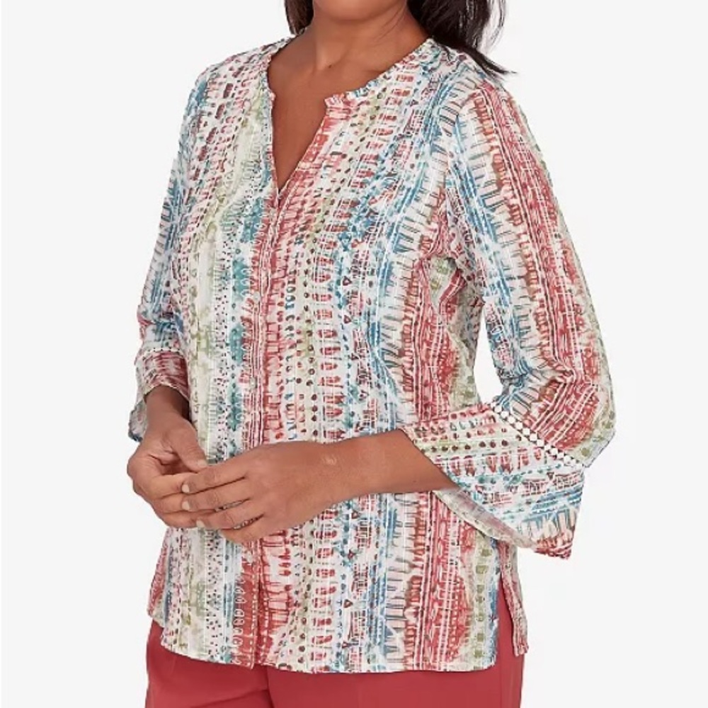 Alfred Dunner Button Down Top - image 3